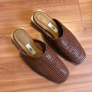 Miista Juana Brunette woven leather mules